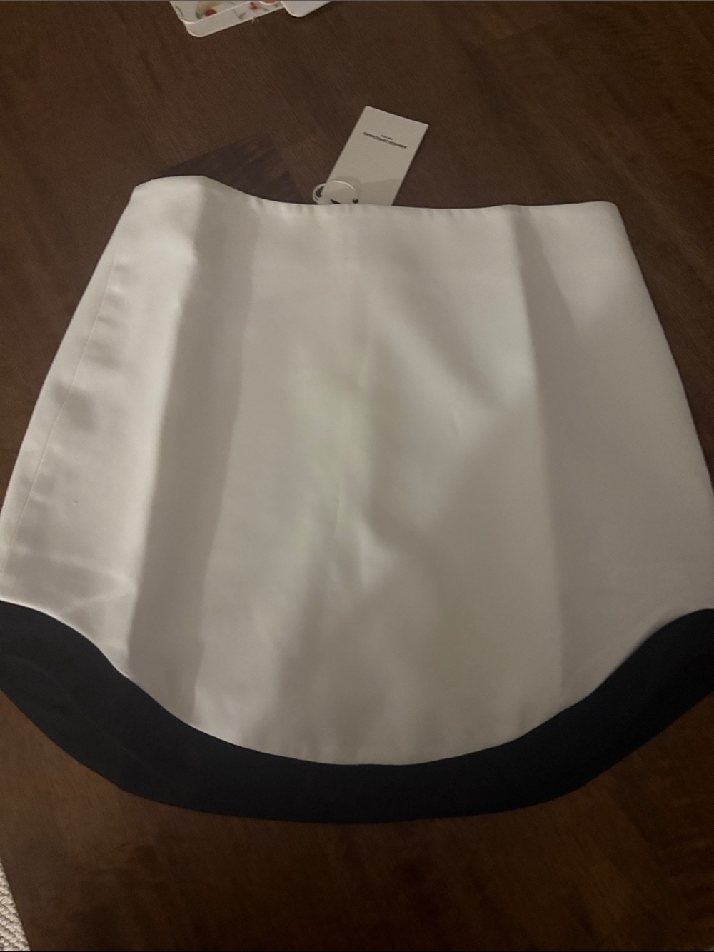 Amanda Uprichard White skirt with Black trim